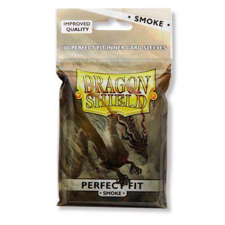 Protège-cartes Dragon Shield : Perfect Fit Smoke (x100)