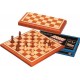 Philos - Wooden Chess Set Belgrad - Squares 40 mm (Foldable Chessboard)