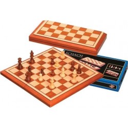 Philos - Wooden Chess Set Belgrad - Squares 40 mm (Foldable Chessboard)
