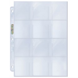 Ultra Pro - Platinum Pages - Small Size 12-Pocket (3-Holes) - 100 pages
