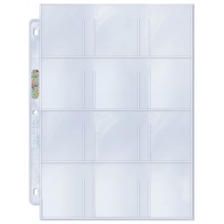 Ultra Pro - Platinum Pages - Small Size 12-Pocket (3-Holes) - 100 pages