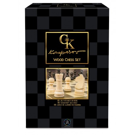 Kasparov - Jeu d'échecs en bois - Wood Chess Set - Pliable 36cm