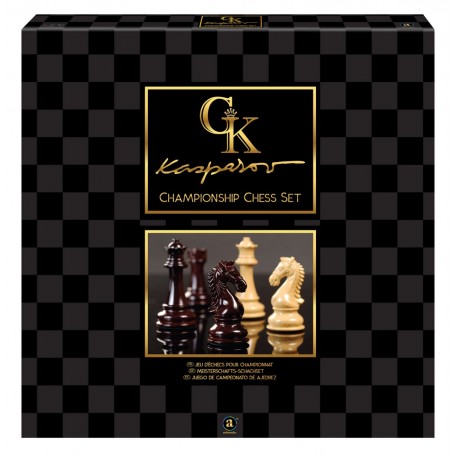 Kasparov - Jeu d'échecs en bois - Championship Chess Set - Pliable 39 cm