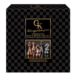 Kasparov - Jeu d'échecs - Grandmaster Silver and Bronze Chess Set - 47 cm