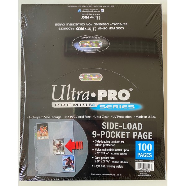 Ultra Pro Feuilles Classeur Side-Load 9 cases A4 x100