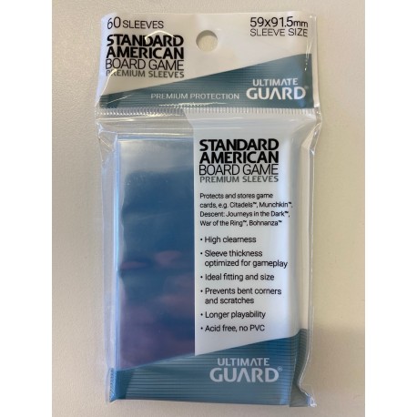 Soft Sleeves for Board Game Cards Standard American Ultimate Guard 59x91.5mm (x60)