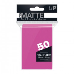 Ultra Pro - Standard Sleeves - Deck Protector Sleeves Pro-Matte 50 - Bright Pink