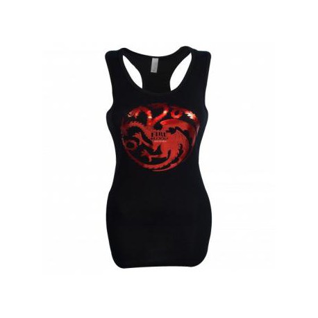 T-shirt Game of Thrones Débardeur Emblème Targaryen Femme