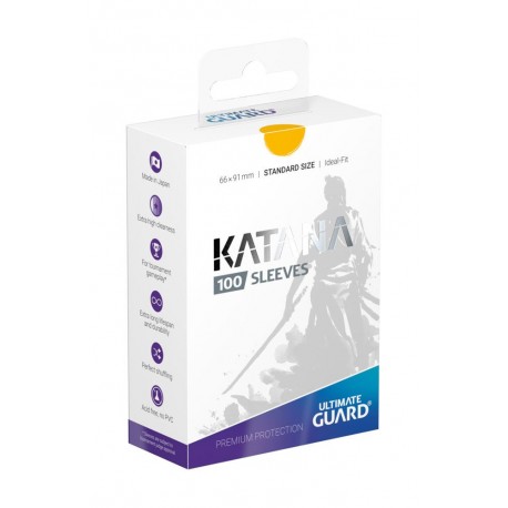 Ultimate Guard - 100 Standard Sleeves - Katana Sleeves Standard Size - Yellow