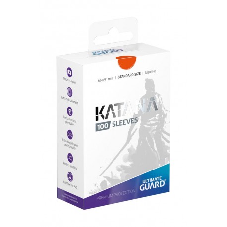 Ultimate Guard - 100 Standard Sleeves - Katana Sleeves Standard Size - Orange