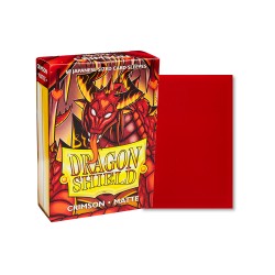 Dragon Shield - 60 Small Sleeves - Matte 60 Small - Crimson