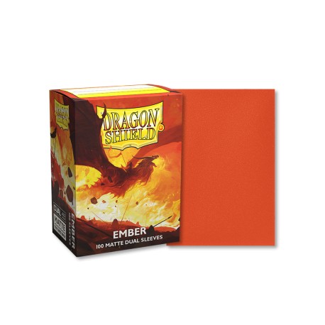 Dragon Shield - 100 Protège-cartes Standard - Matte Dual Sleeves - Ember