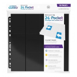 Ultimate Guard - 24-Pocket QuadRow Pages - Side-Loading - Feuilles de classeur - Noir