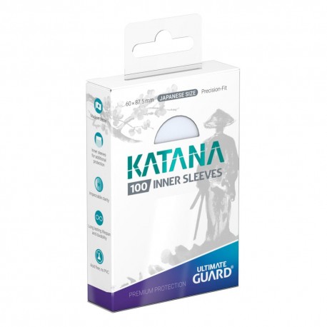Ultimate Guard - 100 Small Sleeves - Katana Inner Sleeves Japanese Size