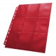 Ultimate Guard - 18-Pocket Pages Side-Loading - 50 Feuilles de Classeur - Rouge