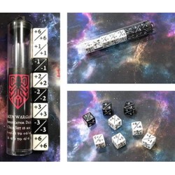 Kraken Wargames Dice - Positive and Negative D6 Dice 16mm (8 Dice in Tube)