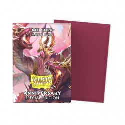 Dragon Shield - 100 Protège-cartes Standard - Matte Dual Sleeves - 25th Special Edition Red Gold