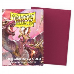 Dragon Shield - 100 Standard Sleeves - Matte Dual Sleeves - 25th Special Edition Red Gold