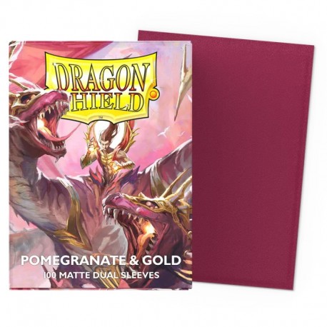 Dragon Shield - 100 Standard Sleeves - Matte Dual Sleeves - 25th Special Edition Red Gold