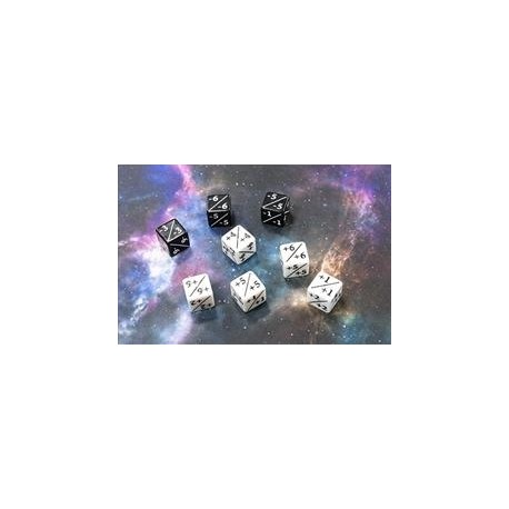 Kraken Wargames Dice - D6 Dés 16mm - Positive Negative (8 dès dans un tube)
