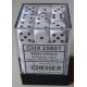 Chessex Dice - 36D6 - 12mm - Opaque - White/Black