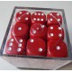 Chessex Dice - 36D6 - 12mm - Opaque - Red/White