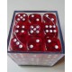 Chessex Dice - 36D6 - 12mm - Transparent - Red/White