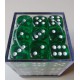 Chessex Dice - 36D6 - 12mm - Transparent - Green/White