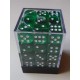 Chessex Dice - 36D6 - 12mm - Transparent - Green/White