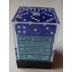 Chessex Dice - 36D6 - 12mm - Transparent - Blue/White