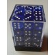 Chessex Dice - 36D6 - 12mm - Transparent - Blue/White