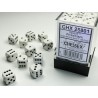 Chessex Opaque White/black 12mm d6 Dice Block (36 dice)