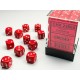 Chessex Dice - 36D6 - 12mm - Opaque - Red/White