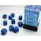 Chessex Opaque Blue/white 12mm d6 Dice Block (36 dice)