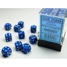 Chessex Opaque Blue/white 12mm d6 Dice Block (36 dice)