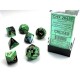 Gemini Black-Green/gold Polyhedral 7-Dice Set