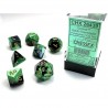 Chessex Gemini Black-Green/gold Polyhedral 7-Dice Set