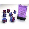 Gemini Blue-Purple/gold Polyhedral 7-Dice Set
