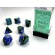 Gemini Blue-Green/gold Polyhedral 7-Dice Set