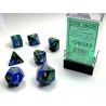 Gemini Blue-Green/gold Polyhedral 7-Dice Set