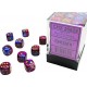 Chessex Gemini Blue-Purple/gold 12mm d6 Dice Block (36 dice)