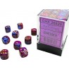 Chessex Gemini Blue-Purple/gold 12mm d6 Dice Block (36 dice)