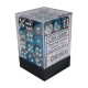 Chessex Gemini Steel-Teal/white 12mm d6 Dice Block (36 dice)
