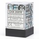 Chessex Gemini Steel-Teal/white 12mm d6 Dice Block (36 dice)