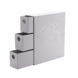 Dragon Shield - Fortress 3-Card Drawers Vertical - White
