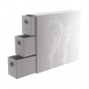Dragon Shield - Fortress 3-Card Drawers Vertical XL - White