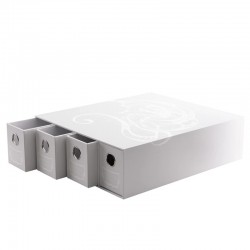 Dragon Shield - Fortress 4-Card Drawers Horizontal - White