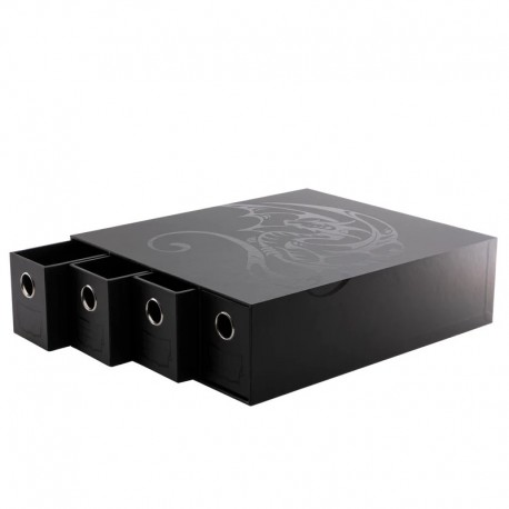 Dragon Shield - Fortress 4-Card Drawers Horizontal - Black