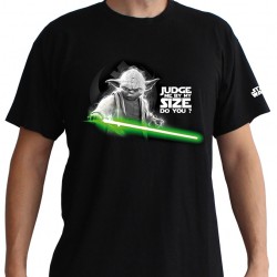 T-shirt Star Wars Yoda Judge me by my size do you ? Black