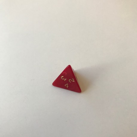 D4 - 4 Sided Pearl Dice 
